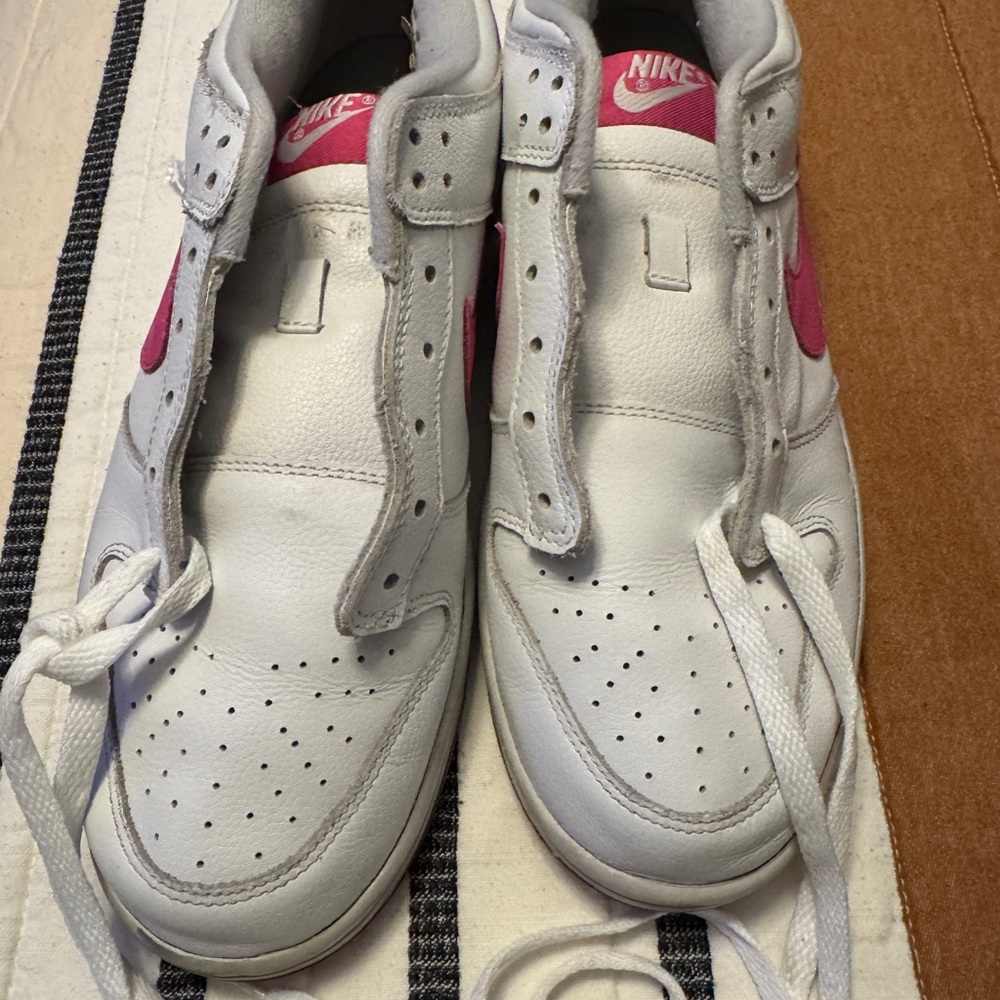 Nike White and Pink Athletic Shoes size 10 Women